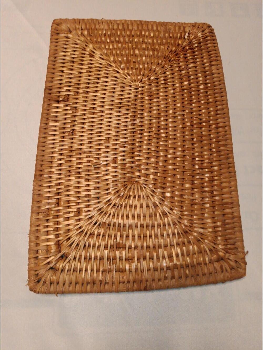 Rectangular Rattan Placemat 18 Inches X 12 Inches Woven Table Center Mat
